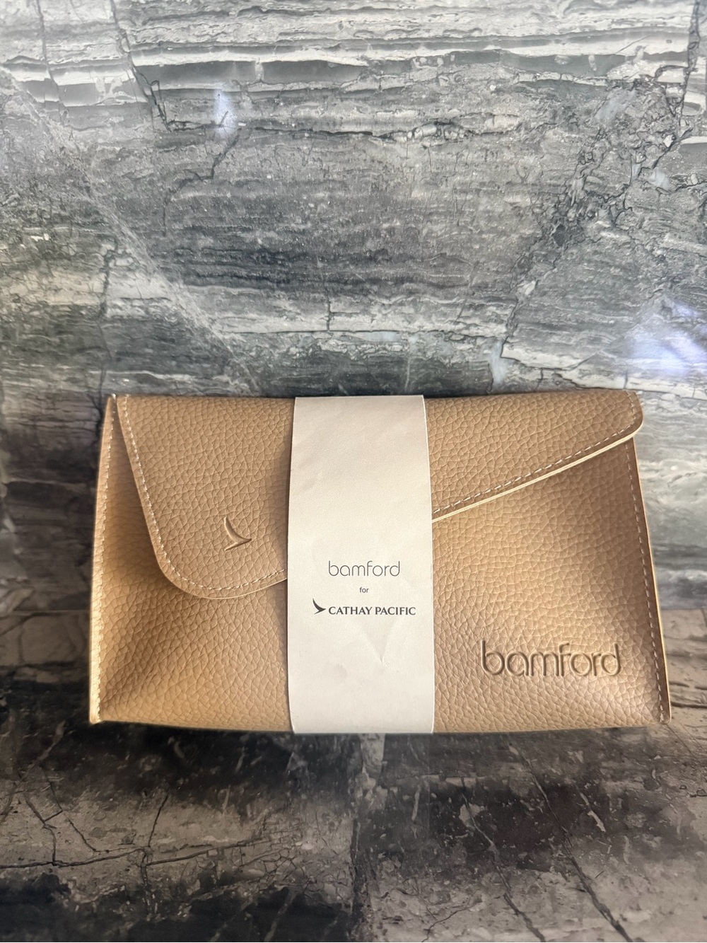 Bamford Cathay Pacific Pebble-Textured Travel Amenity Kit